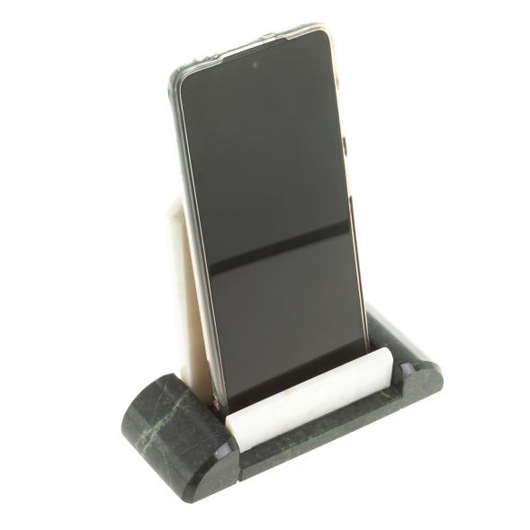 Подставка для телефона из змеевика и мрамора 123612