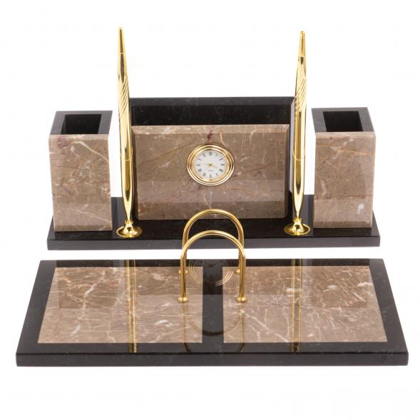 Письменный набор &amp;quot;Советник&amp;quot; из бежевого мрамора 126566