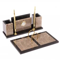 Письменный набор &amp;quot;Советник&amp;quot; из бежевого мрамора