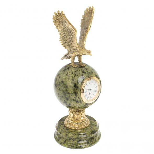 Настольные часы &amp;quot;Орел&amp;quot; бронза змеевик 126860