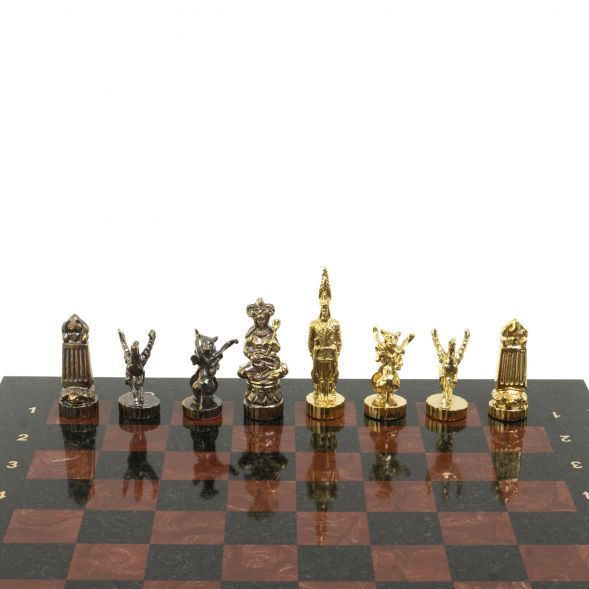 Шахматы &amp;quot;Шахерезада&amp;quot; доска 40х40 см лемезит змеевик 127258