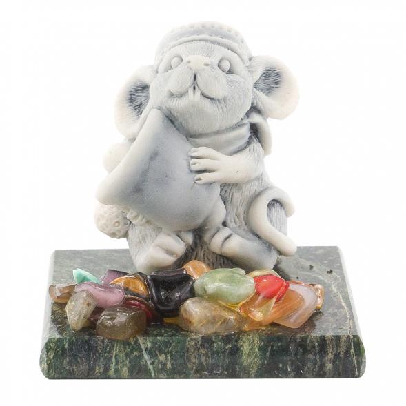 Сувенир &amp;quot;Крыса с колокольчиком&amp;quot;из мрамолита 120244