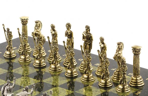 Шахматы &amp;quot;Посейдон&amp;quot; 32х32 см змеевик 120790