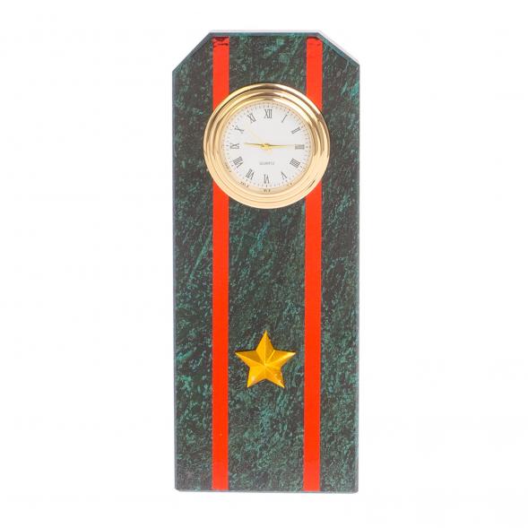 Подарочные часы &amp;quot;Погон майор ВС&amp;quot; камень змеевик 113167