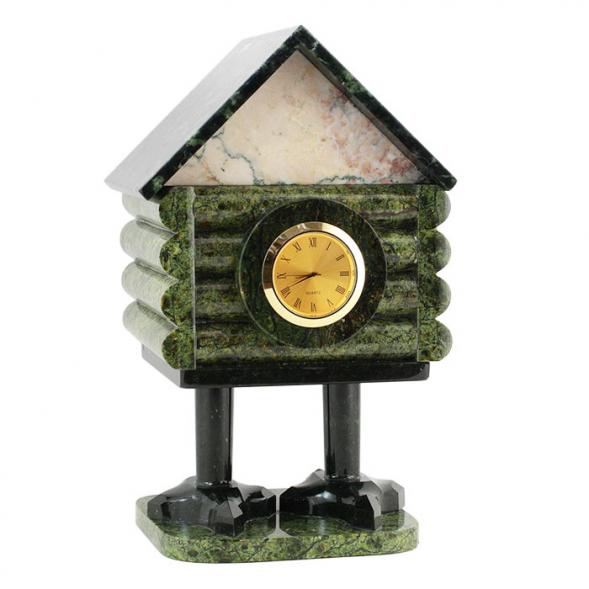Часы со шкатулкой &amp;quot;Избушка&amp;quot; змеевик 113191