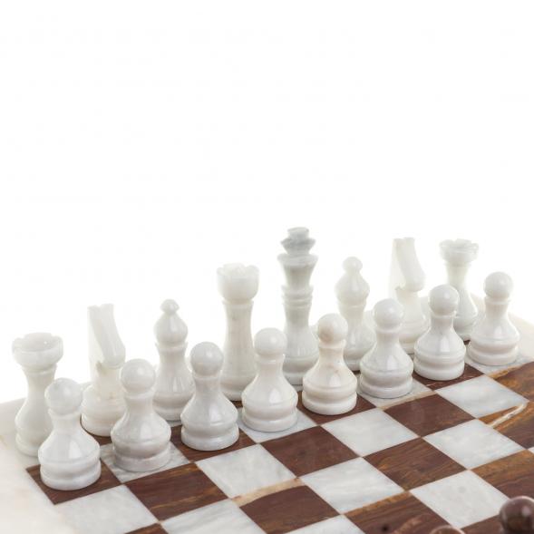 Шахматы из оникса и мрамора &amp;quot;Европейские&amp;quot; доска 30х30 см 123970
