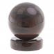 Шар из обсидиана 8 см коричневый на круглой подставке 124365