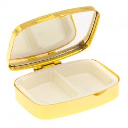 Таблетница на 2 отсека камень мусковит цвет золото