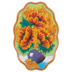 Картина с рисунком из камня &amp;quot;Букет маков&amp;quot; 29х19 см