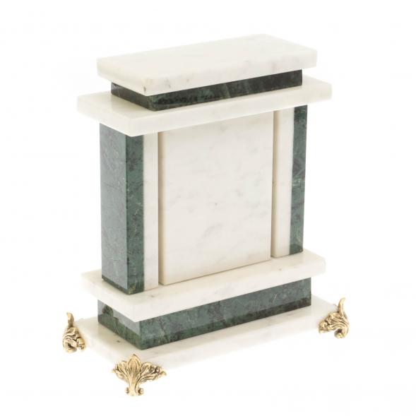 Часы из нефрита и белого мрамора 126949