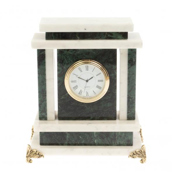 Часы из нефрита и белого мрамора 126949