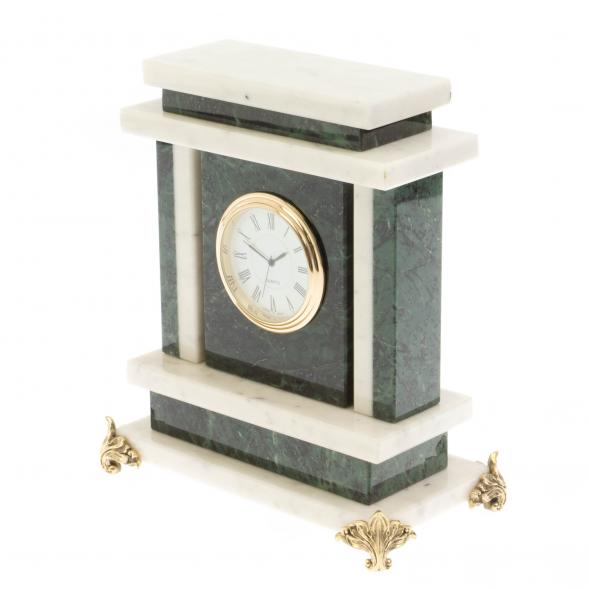 Часы из нефрита и белого мрамора 126949