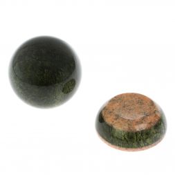 Шар на подставке 9,5 см из змеевика и розового мрамора