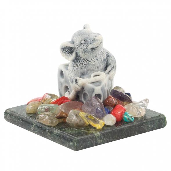 Сувенир из мрамолита &amp;quot;Крыса с сыром&amp;quot; 120245