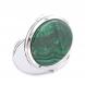 Зеркальце овальное из малахита цвет серебро 121278