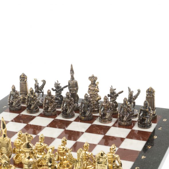 Шахматы подарочные &amp;quot;Шахерезада&amp;quot; доска 40х40 см мрамор лемезит 127259