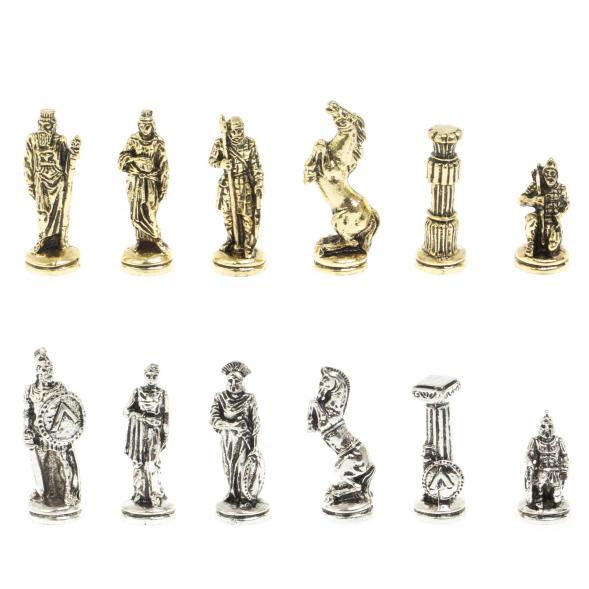 Шахматы &amp;quot;Царь Леонид&amp;quot; доска 28х28 см шабровский змеевик 127968