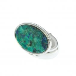 Таблетница овальная на 2 отделения камень азурит