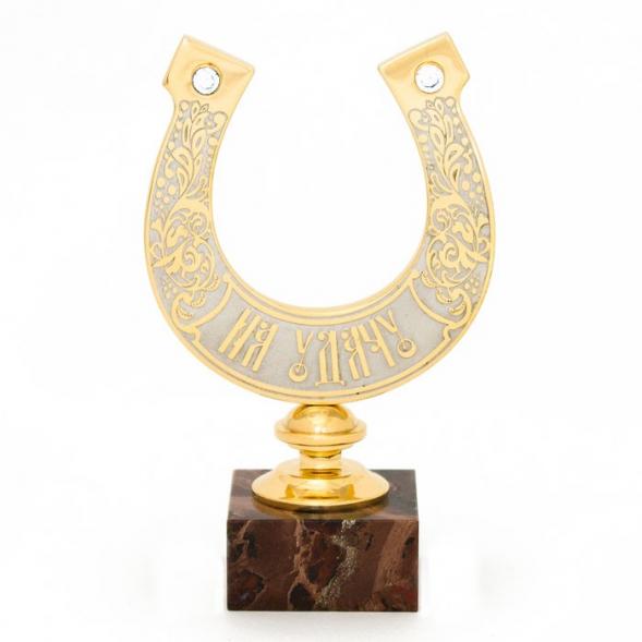 Подкова сувенирная &amp;quot;На удачу&amp;quot; камень яшма в подарочной коробке Златоуст 113935