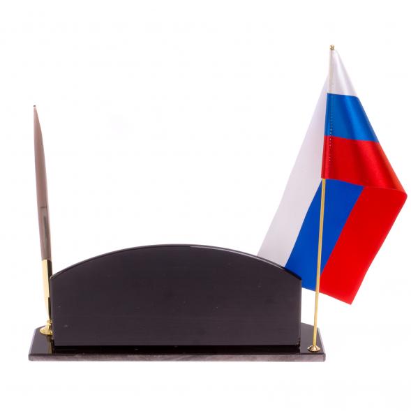 Набор для офисного стола &amp;quot;Мини 4&amp;quot; из черно-серого обсидиана 125812