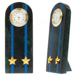 Часы-погон &amp;quot;Подполковник МЮ&amp;quot; камень змеевик