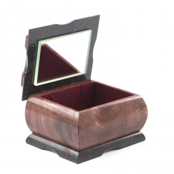 Шкатулка из камня лемезит &amp;quot;Оригинал&amp;quot; 10х8х7,5 см 121473