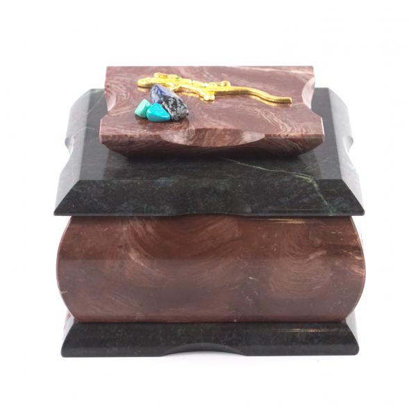 Шкатулка из камня лемезит &amp;quot;Оригинал&amp;quot; 10х8х7,5 см 121473