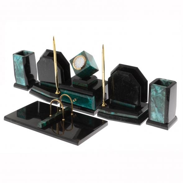 Письменный набор из змеевика &amp;quot;Куб&amp;quot; 129880