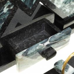 Письменный набор "Герб РФ" камень офиокальцит