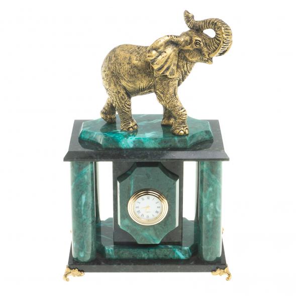 Часы &amp;quot;Индийский слон&amp;quot; камень змеевик 123243