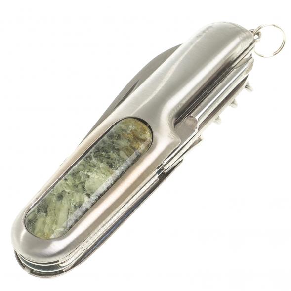 Нож мультитул складной 7 в 1 с камнем желтый апатит 123875
