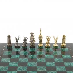 Шахматы подарочные "Шахерезада" 40х40 см шабровский змеевик