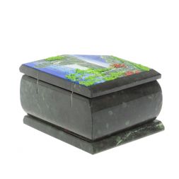 Шкатулка с расписной крышкой "Лето" 11х9х6,5 см