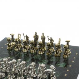 Шахматы &amp;quot;Атлас&amp;quot; доска 28х28 см шабровский змеевик