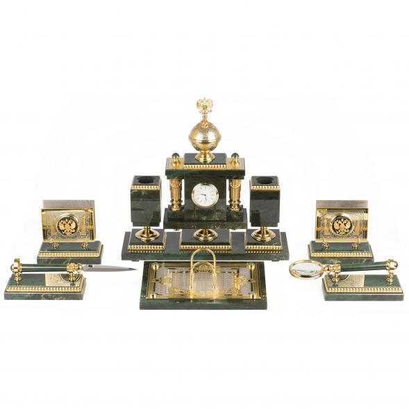 Настольный набор &amp;quot;Держава&amp;quot; из нефрита 119147