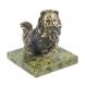 Статуэтка &amp;quot;Кот бухарский сидит&amp;quot; бронза змеевик 119707