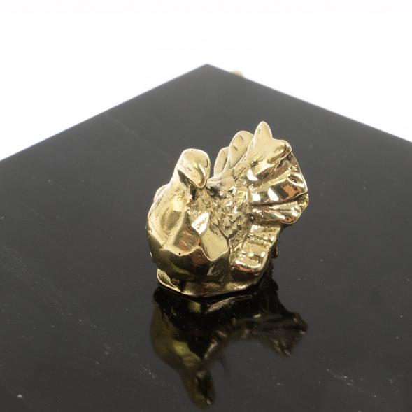 Шкатулка &amp;quot;Птичка&amp;quot; из черного обсидиана и бронзы 130058