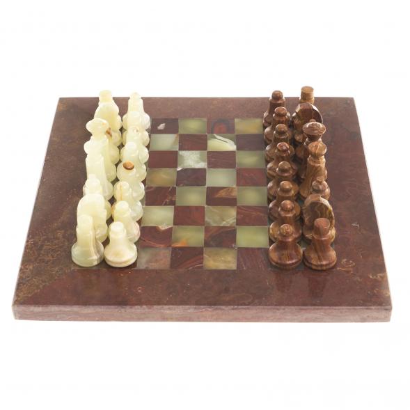 Шахматы &amp;quot;Сувенирные&amp;quot; из оникса доска 20х20 см 123974