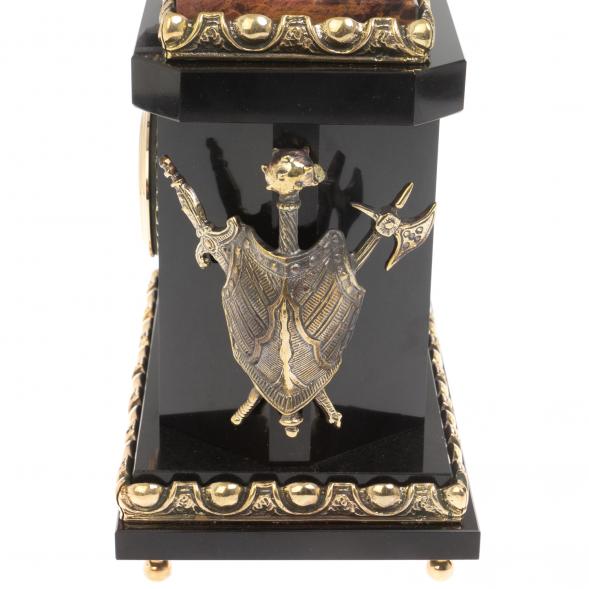 Каминные часы из яшмы и бронзы &amp;quot;Георгий Победоносец&amp;quot; 113572