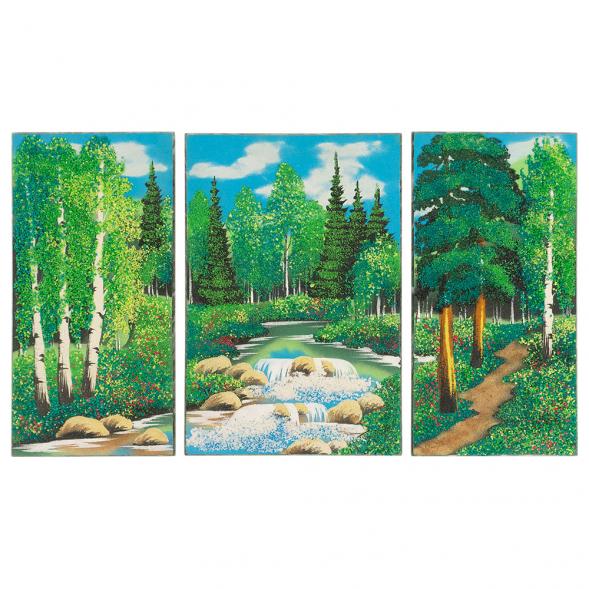 Картина модульная из камня &amp;quot;Тропинка к ручью &amp;quot; 30х50 см 117346