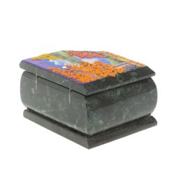 Шкатулка с расписной крышкой "Осень" 11х9х6,5 см