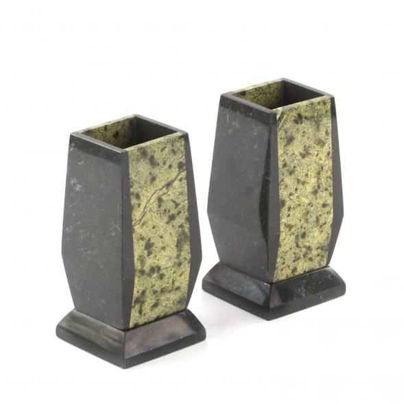 Письменный прибор &amp;quot;Куб&amp;quot; камень змеевик 121192