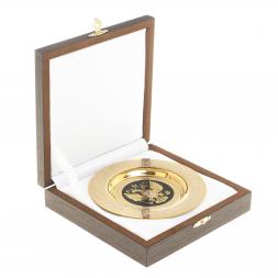 Тарелка с гравюрой &amp;quot;Герб РФ&amp;quot; 12 см Златоуст