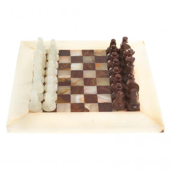 Шахматы &amp;quot;Сувенирные&amp;quot; камень оникс доска 20х20 см 123975