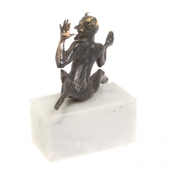 Бронзовая статуэтка &amp;quot;Чертик&amp;quot; на подставке из мрамора 126793