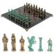 Шахматы &amp;quot;Александр Македонский&amp;quot; фигуры бронза / патина доска 36х36 лемезит 128367