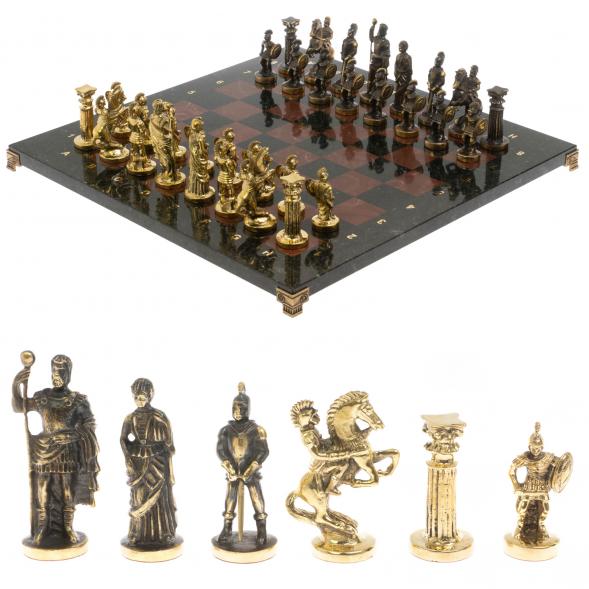 Подарочные шахматы из бронзы &amp;quot;Римские&amp;quot; 44х44 см лемезит 121095