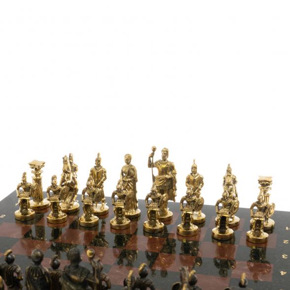 Подарочные шахматы из бронзы &amp;quot;Римские&amp;quot; 44х44 см лемезит 121095