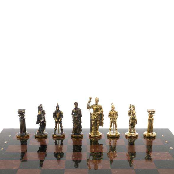 Подарочные шахматы из бронзы &amp;quot;Римские&amp;quot; 44х44 см лемезит 121095