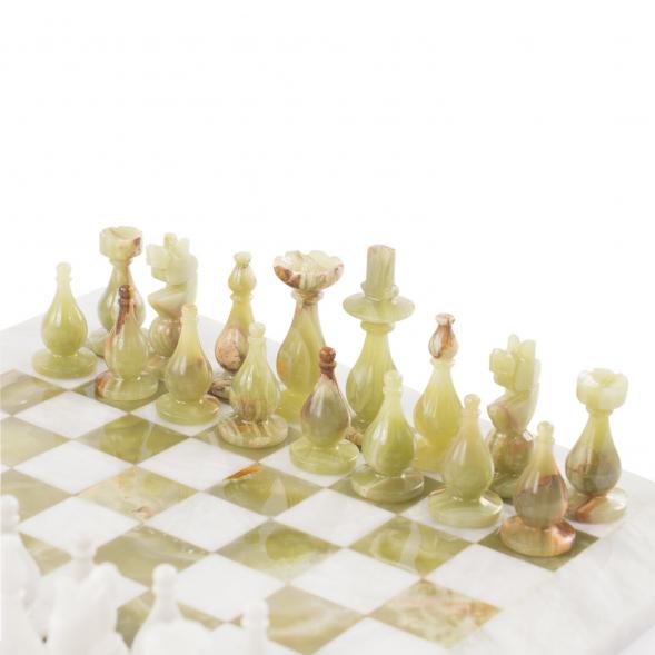 Сувенирные шахматы &amp;quot;Стандарт&amp;quot; доска 38х38 см из оникса и мрамора 121667